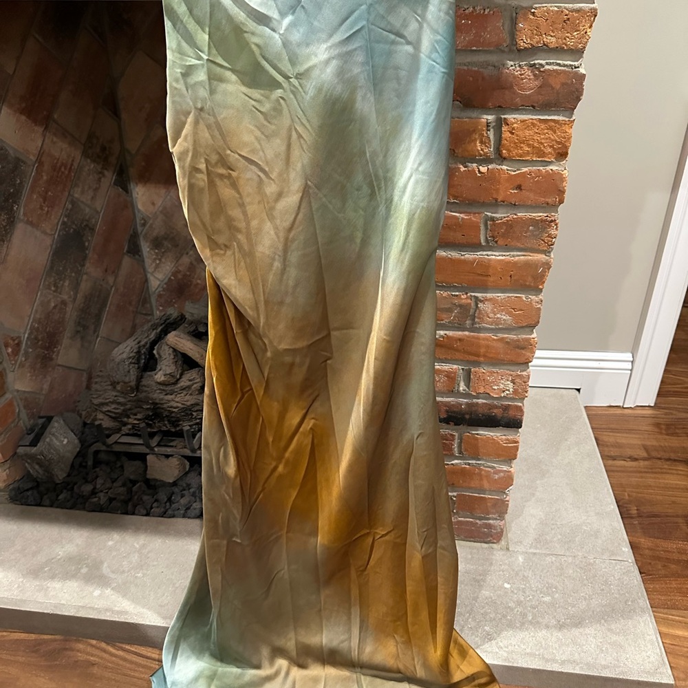 Zara Blue and Gold Gradient Fabric